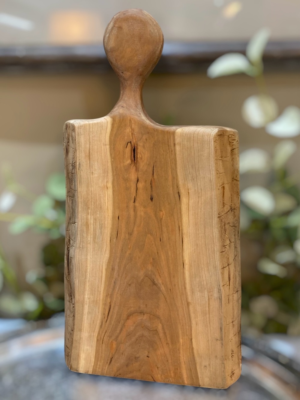 Thick Solid Wood Cherry Cutting Charcuterie  Cheese Wine Board Live Edge